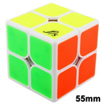 Funs Puzzle 55mm ShiShuang 2x2x2 Stickered Magic Cube White