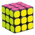 YongJun 3x3x3 Diamonds Shape Tiled Magic Cube Transparent Black