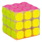 YongJun 3x3x3 Diamonds Shape Tiled Magic Cube Transparent