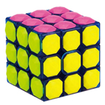 YongJun 3x3x3 Diamonds Shape Tiled Magic Cube Transparent Blue