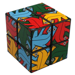 LanLan Lizard Pattern 2x2x2 Magic Cube Black