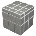 ShengShou Brushed Silver Mirror Blocks Magic Cube White