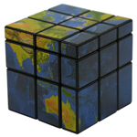 Mir-two Globe 3x3x3 Mirror Block Magic Cube Black