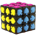 YongJun Spades Tiled 3x3x3 Magic Cube Transparent Black