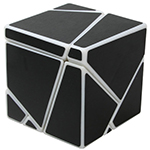 limCube 2x2x2 Ghost Cube Black Stickered White