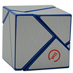 limCube 2x2x2 Ghost Cube Silver Stickered Blue