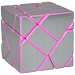 Fang Cun 3x3x3 Ghost Cube Silver Stickered Pink
