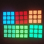 TC Glow in the Dark Luminous stickers Set for 3x3x3 57mm Cube - Square