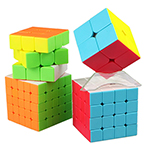 QiYi 4 in 1 2x2 3x3 4x4 5x5 Stickerless Cubes Packing