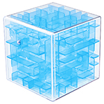 MoYu Mini 3D Maze Puzzle Cube Transparent Blue