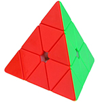 YuXin HuangLong M Magnetic Pyraminx Speed Cube Stickerless Light Red Version