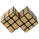 CubeTwist Double Conjoined Unequel Cube Version 2 Golden