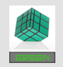 CubeTwist Mirror Blocks Cube Fluorescent Green