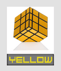 CubeTwist Mirror Blocks Cube Fluorescent Yellow