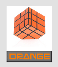 CubeTwist Mirror Blocks Cube Fluorescent Orange