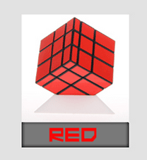 CubeTwist Mirror Blocks Cube Fluorescent Red