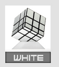 CubeTwist Mirror Blocks Cube Fluorescent White