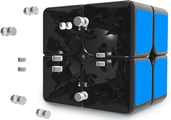 GAN249 V2 M 2x2x2 Magnetic Speed Cube Black