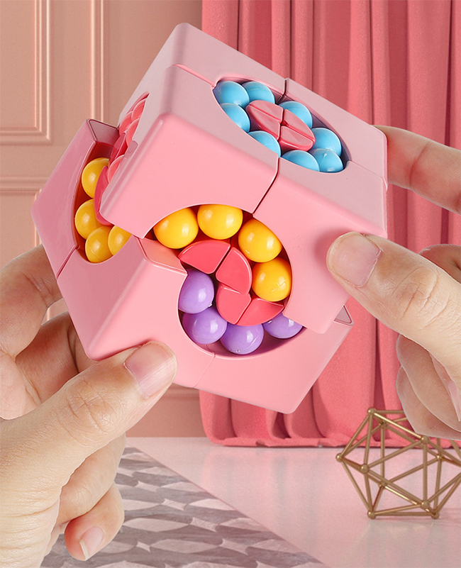 JP Rotating Magic Beans 2x2x2 Magic Cube Pink