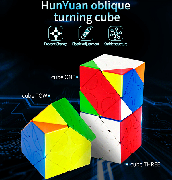 MoYu MeiLong HunYuan Oblique Turning Cube V1 Stickerless