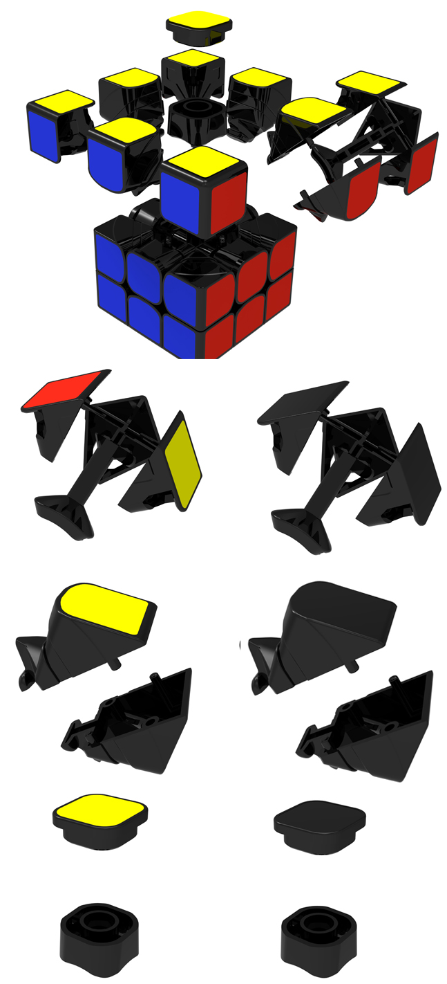 CONGS DESIGN MeiYing 3x3x3 Stickerless Speed Cube Standard Color