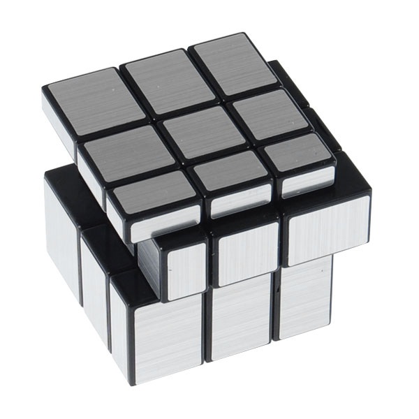 2 layers Magic Cube  Puzzle Silver BK Shengshou Mirror 