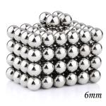 100pcs 6mm Magnetic Balls Magnet Spheres Silver
