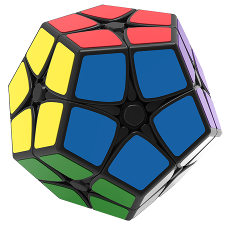 Magic Cube  Puzzle Shengshou Megaminx 2 Layers Black 