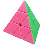 Zcube Pyraminx Stickerless Magic Cube Pink Version