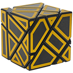 FangCun 3x3x3 Ghost Cube Hollow Golden Stickered Black