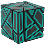 FangCun 3x3x3 Ghost Cube Hollow Green Stickered Black