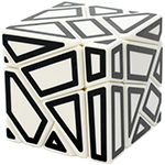 FangCun 3x3x3 Ghost Cube Hollow Black Stickered White