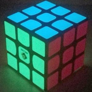 3x3x3 Luminous Fluorescent Glow In The Dark Speed Cube Mahjong Magic Puzzle 