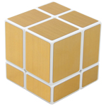 ShengShou 2x2x2 Mirror Block Magic Cube Golden White