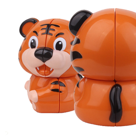 Yuxin 2x2 Tiger Shape Magic Cube Animal Twist Puzzle Fancy Toy IQ Brain Training 