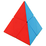 JL 2x2 Pyraminx Stickerless Cube