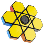 DianSheng 6 Petal Fidget Fingertip 1x3x3 Magic Cube Black