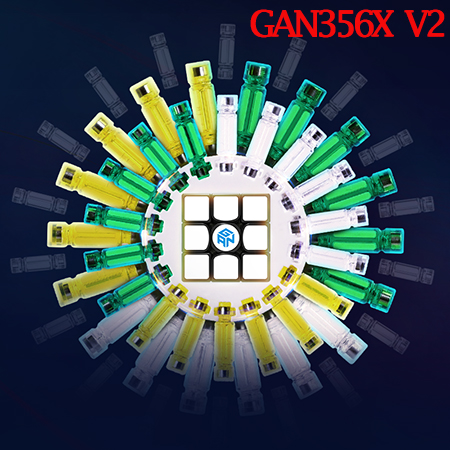GAN 356X V2 Numerical Speed Cube Stickerless Version Full 