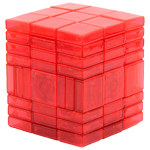 WitEden 3x3x10 II Magic Cube Collective Edition Transparent Red