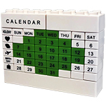 DIY Building Block Puzzle Calendar White