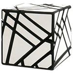 JuMo 4x4x4 Ghost Magic Cube Black Body with Silvery Stickers