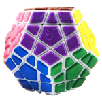 QJ Tiled Megaminx Magic Cube White