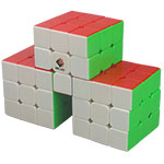 CubeTwist Triple Conjoined Wall Magic Cube Vesion 3 Stickerl...
