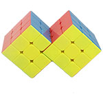CubeTwist Double Conjoined 3x3 Magic Cube Vesion 1 Stickerle...