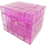 Ayi & Calvin Full-Function 4x4x5 Magic Cube Transparent Purple