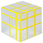 Shenghuo 3x3 Mirror Block Cube Yellow Body with Silvery Stickers