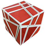 JuMo Ghost 2x3x3 Magic Cube Red Stickered with White Body