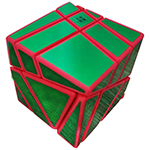 JuMo Ghost 2x3x3 Magic Cube Green Stickered with Red Body
