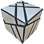 JuMo Ghost 2x3x3 Magic Cube Silvery Stickered with Black Body