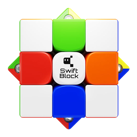 Swift Block 355S Magnetic 3x3 Speed Cube, 48 Magnets Classic Magic Cube Original Stickerless Fast Smooth Great Corner-Cutting Solving Puzzle Game